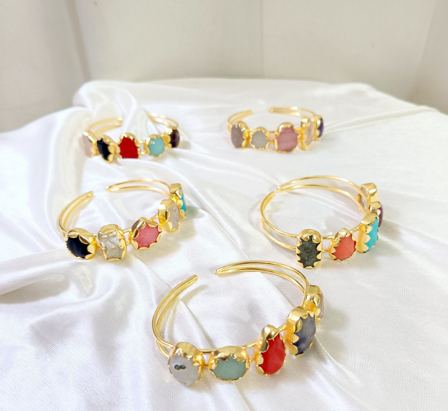 Natural Stone Statement Hand Cuff