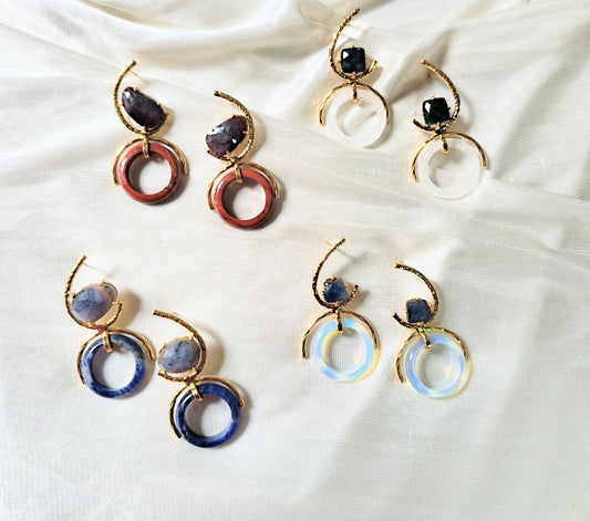 Celestial Crescent Statement Earrings