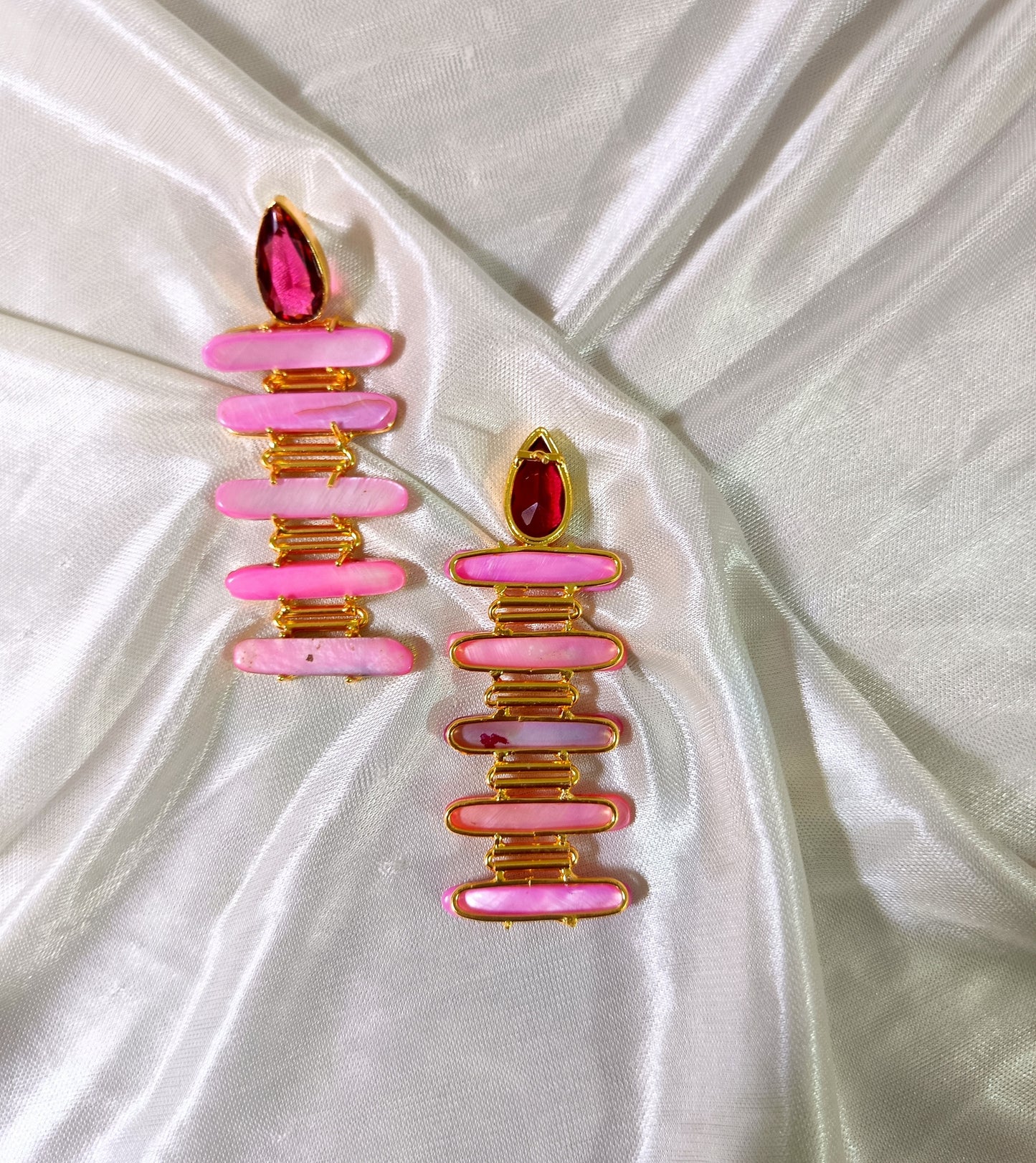 Designer Multicolor Ladder Drop Earrings