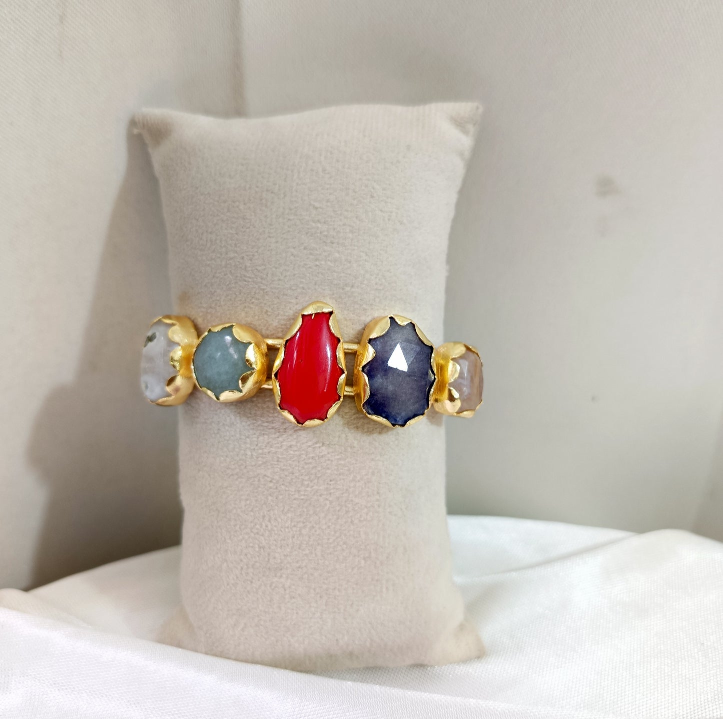 Natural Stone Statement Hand Cuff