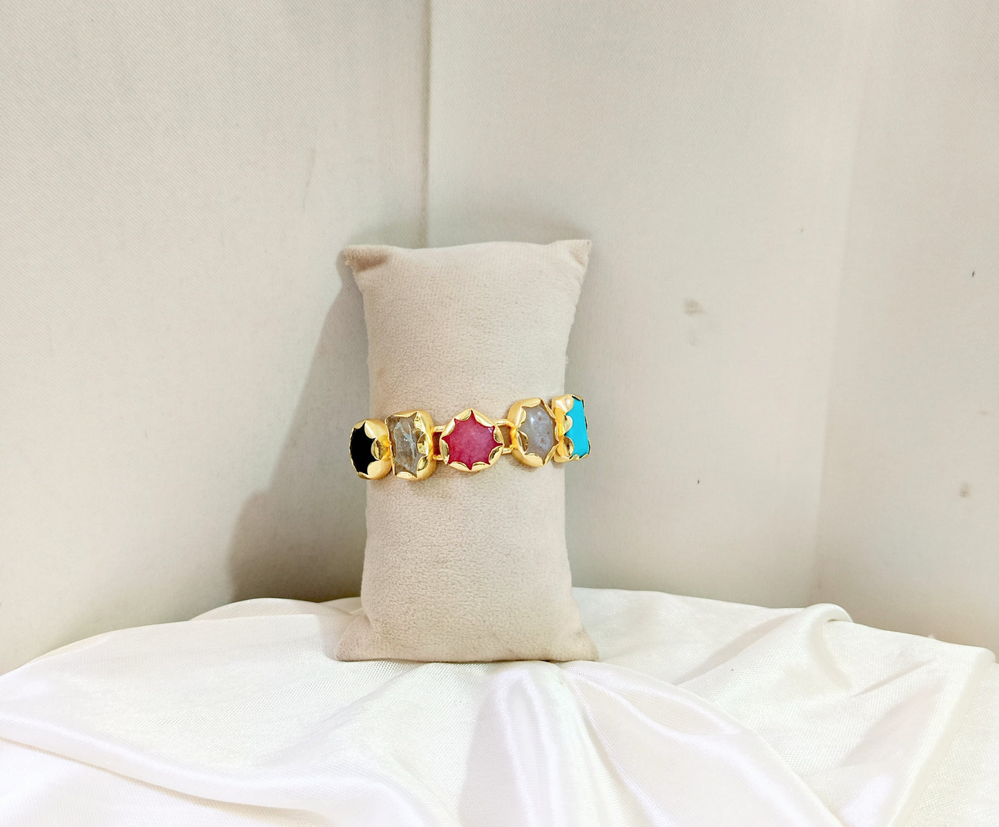 Natural Stone Statement Hand Cuff