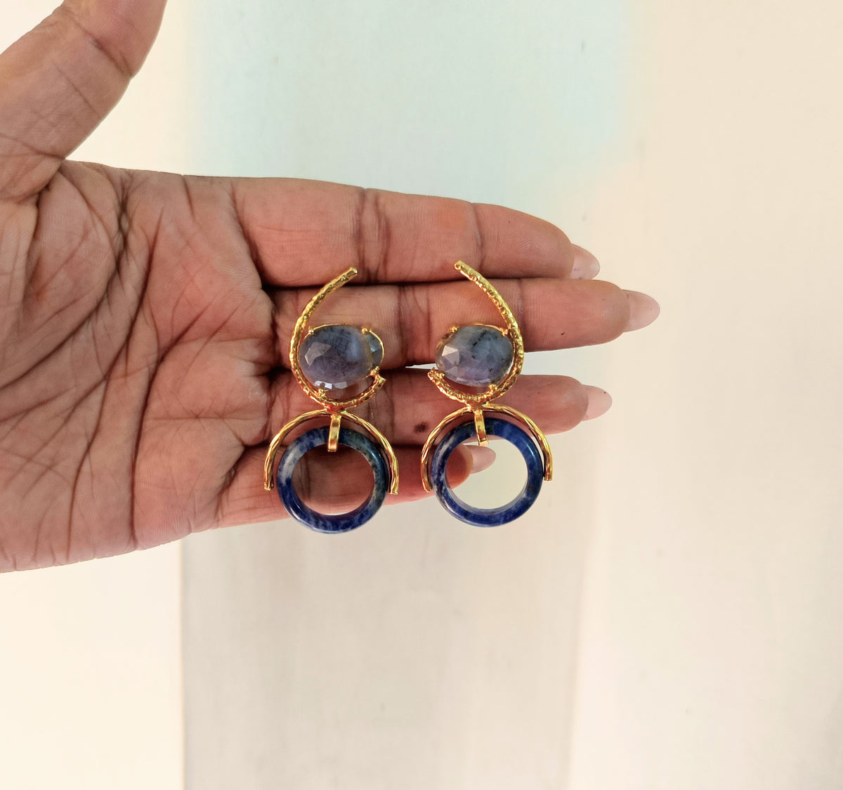 Celestial Crescent Statement Earrings