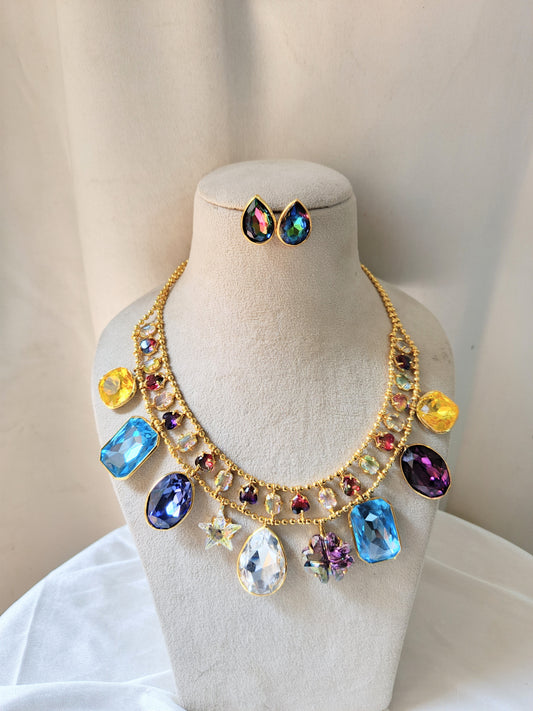 Aurora Charm Crystal Necklace