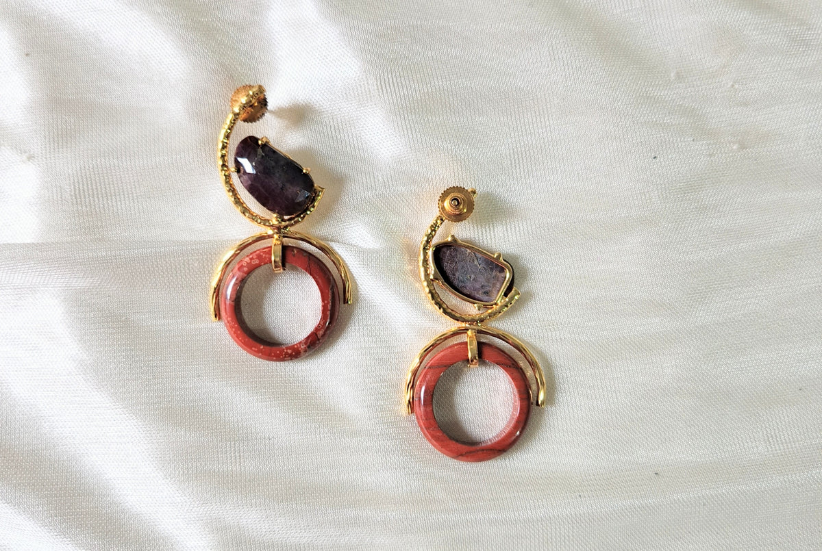 Celestial Crescent Statement Earrings