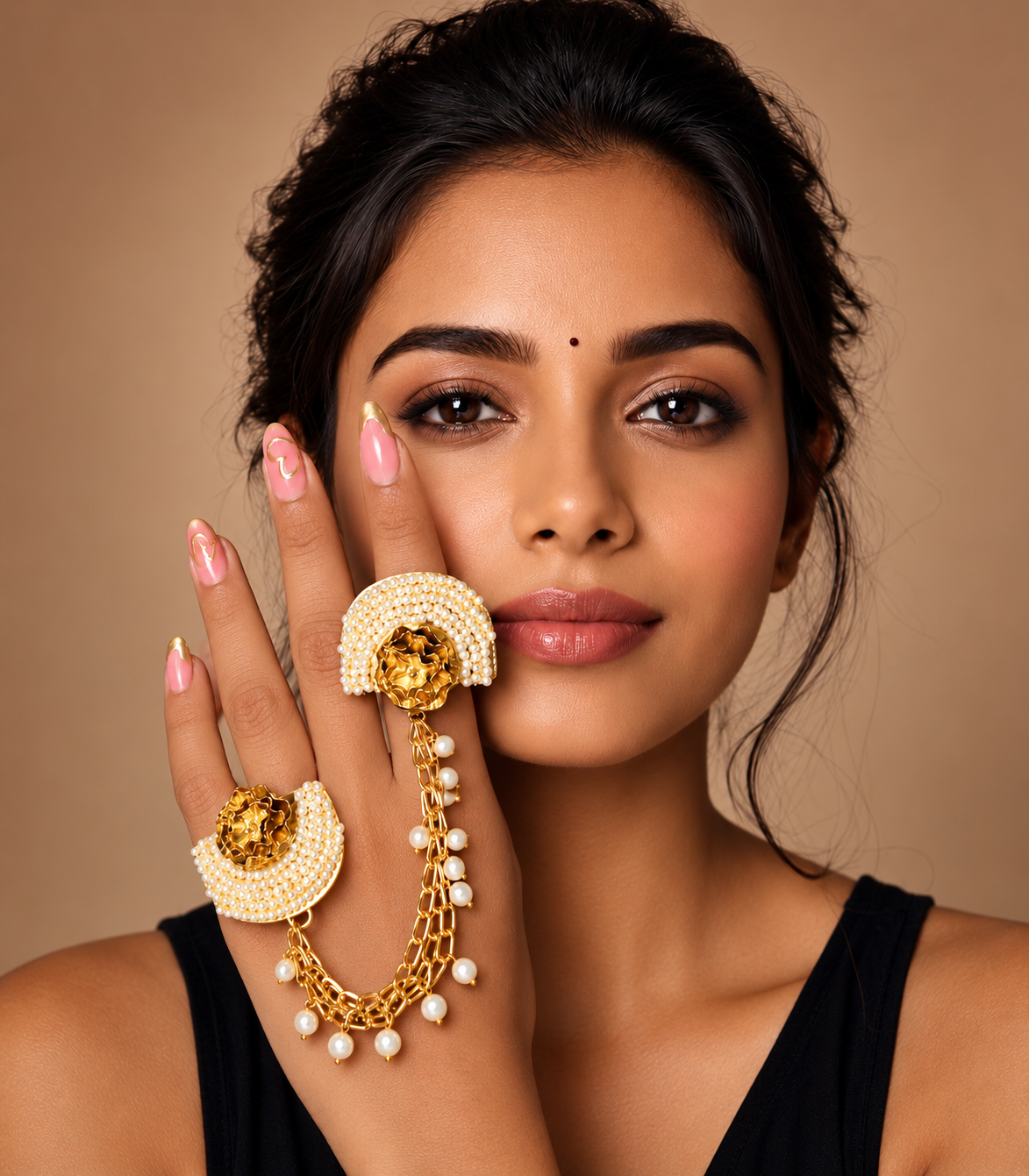 Regal Pearl Drop Statement Ring