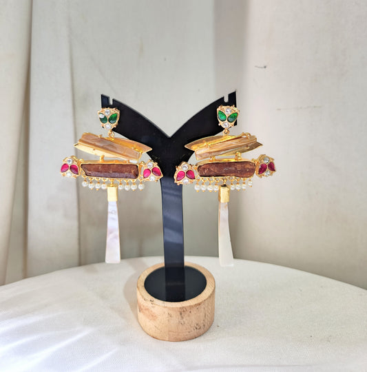 Royal Multicolor Statement Earrings