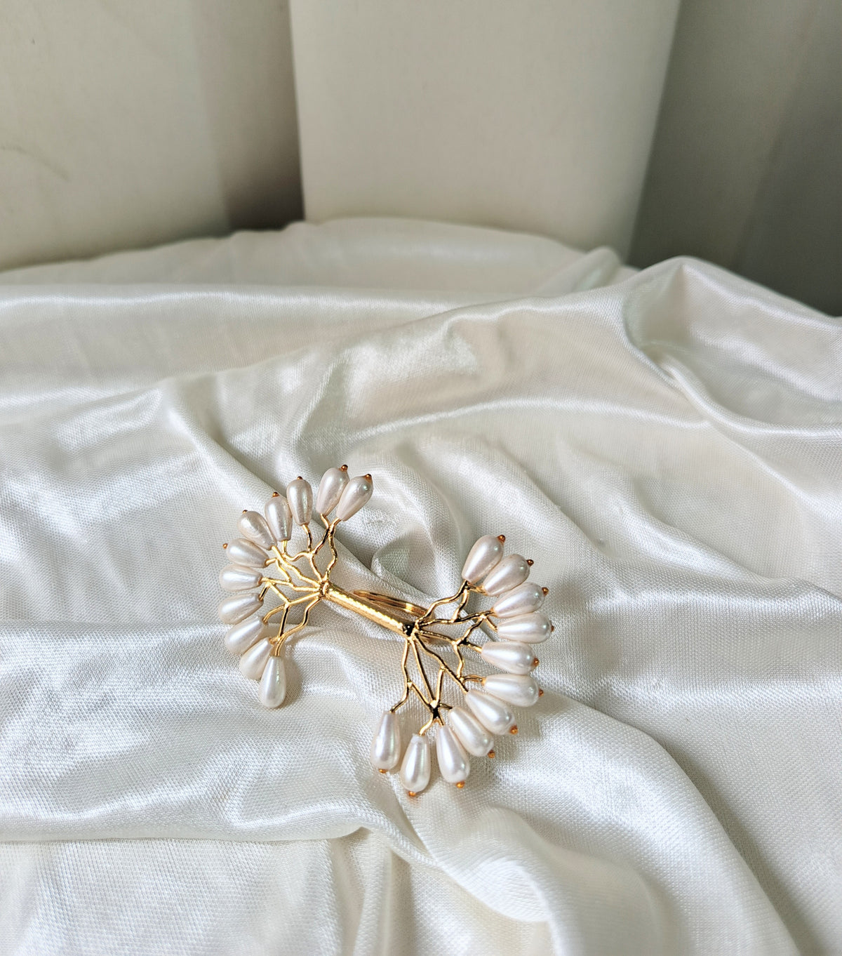 Pearl Blossom Statement Ring