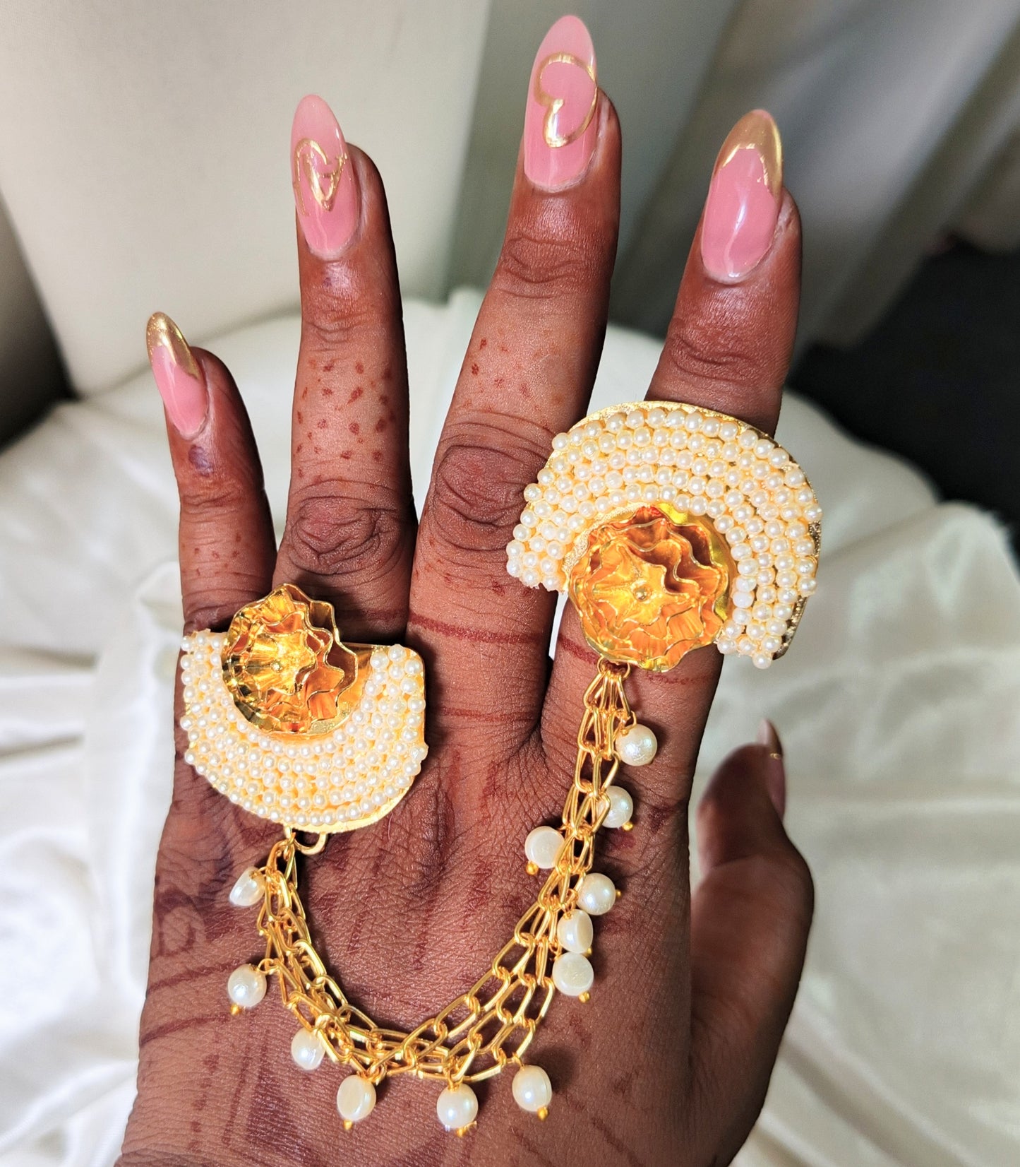 Regal Pearl Drop Statement Ring