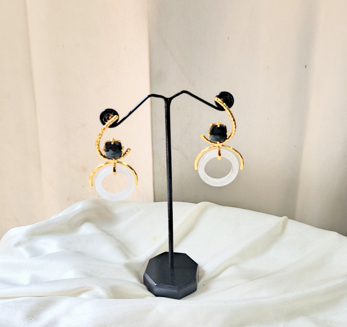 Celestial Crescent Statement Earrings