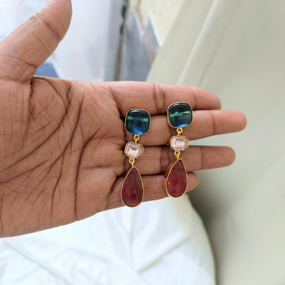Chic Multicolour Teardrop Earring