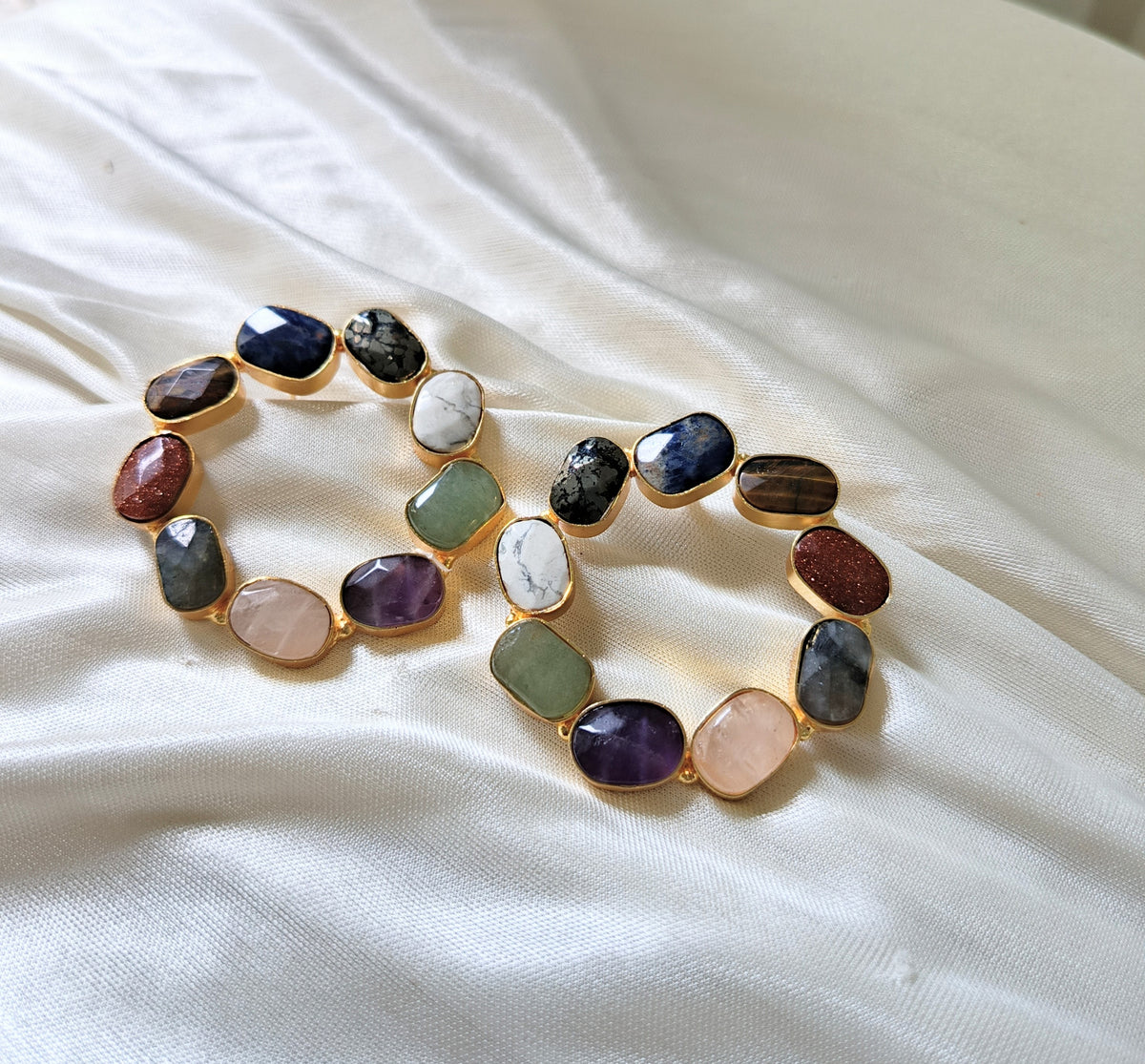 Colorful Semi-Precious Stone Earrings