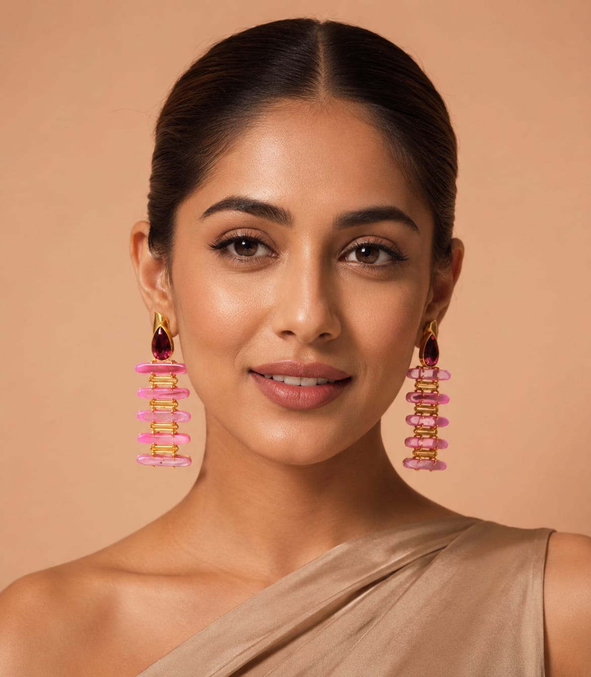 Designer Multicolor Ladder Drop Earrings