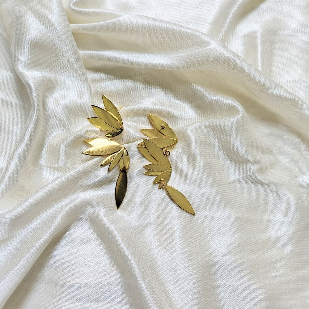 Gold Leaf Statement Earring