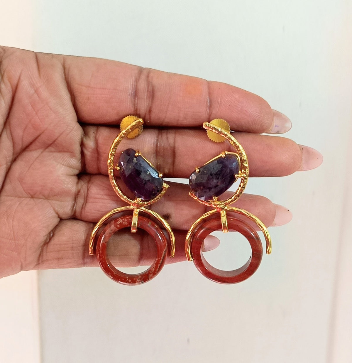 Celestial Crescent Statement Earrings
