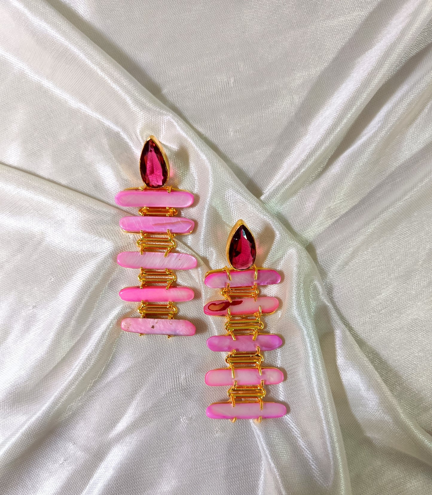 Designer Multicolor Ladder Drop Earrings