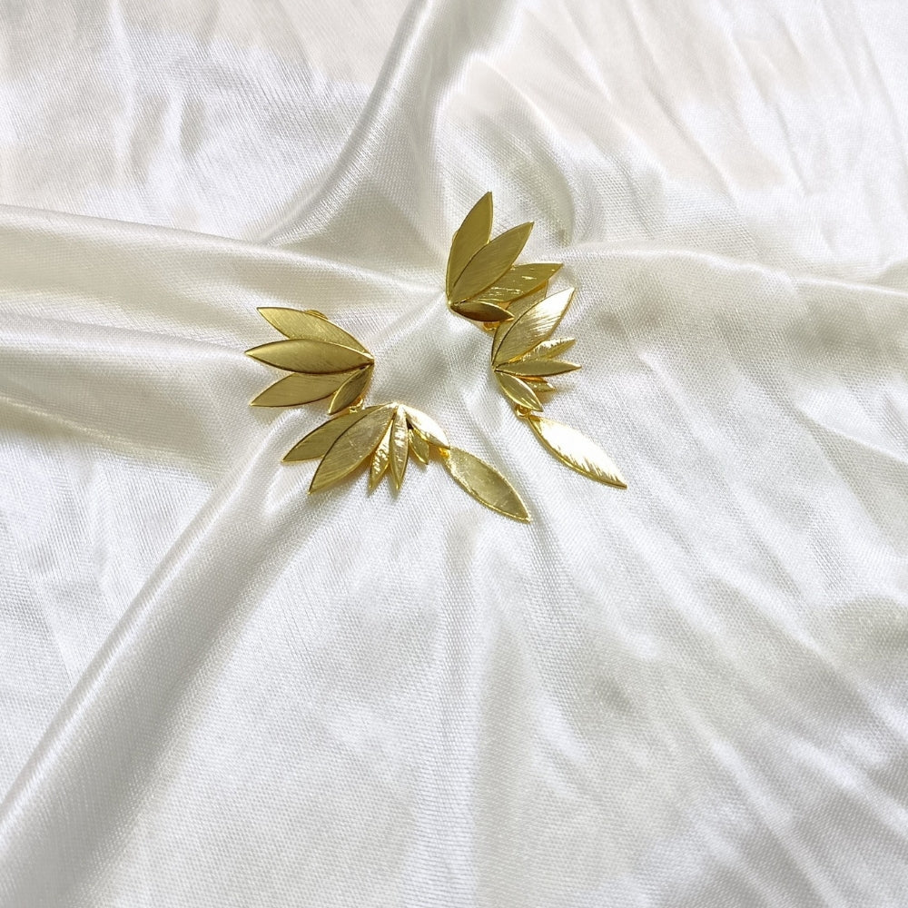 Gold Leaf Statement Earring