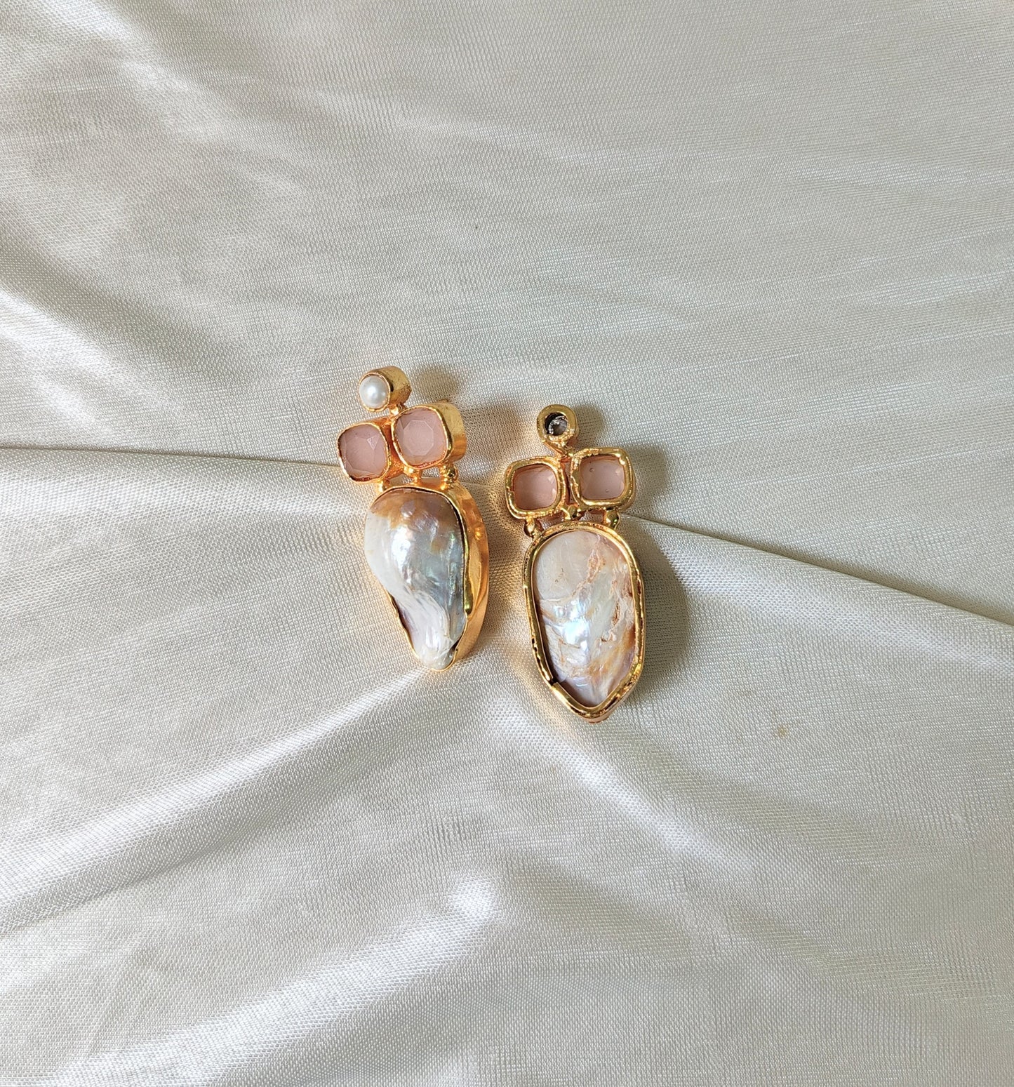 Blush & Pearl Drop Earrings