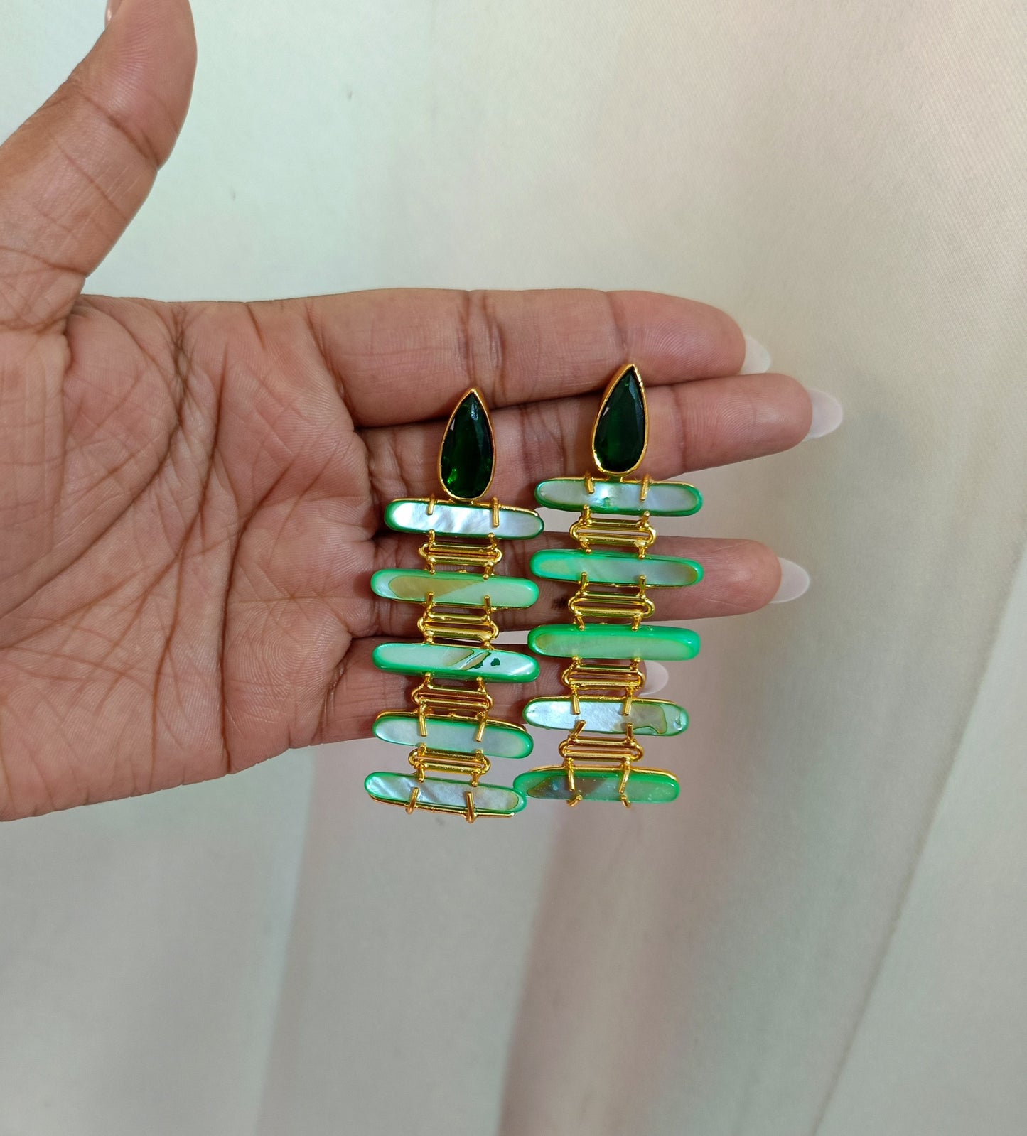 Designer Multicolor Ladder Drop Earrings