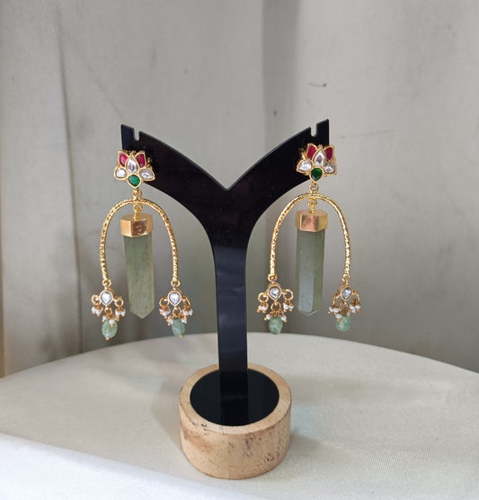 Pencil Style Gemstone Earrings