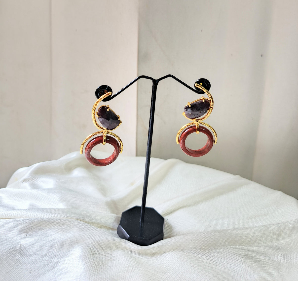 Celestial Crescent Statement Earrings