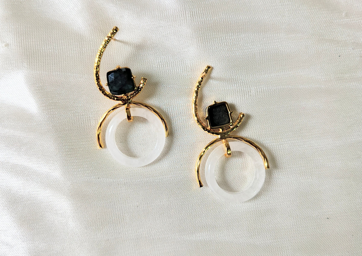 Celestial Crescent Statement Earrings