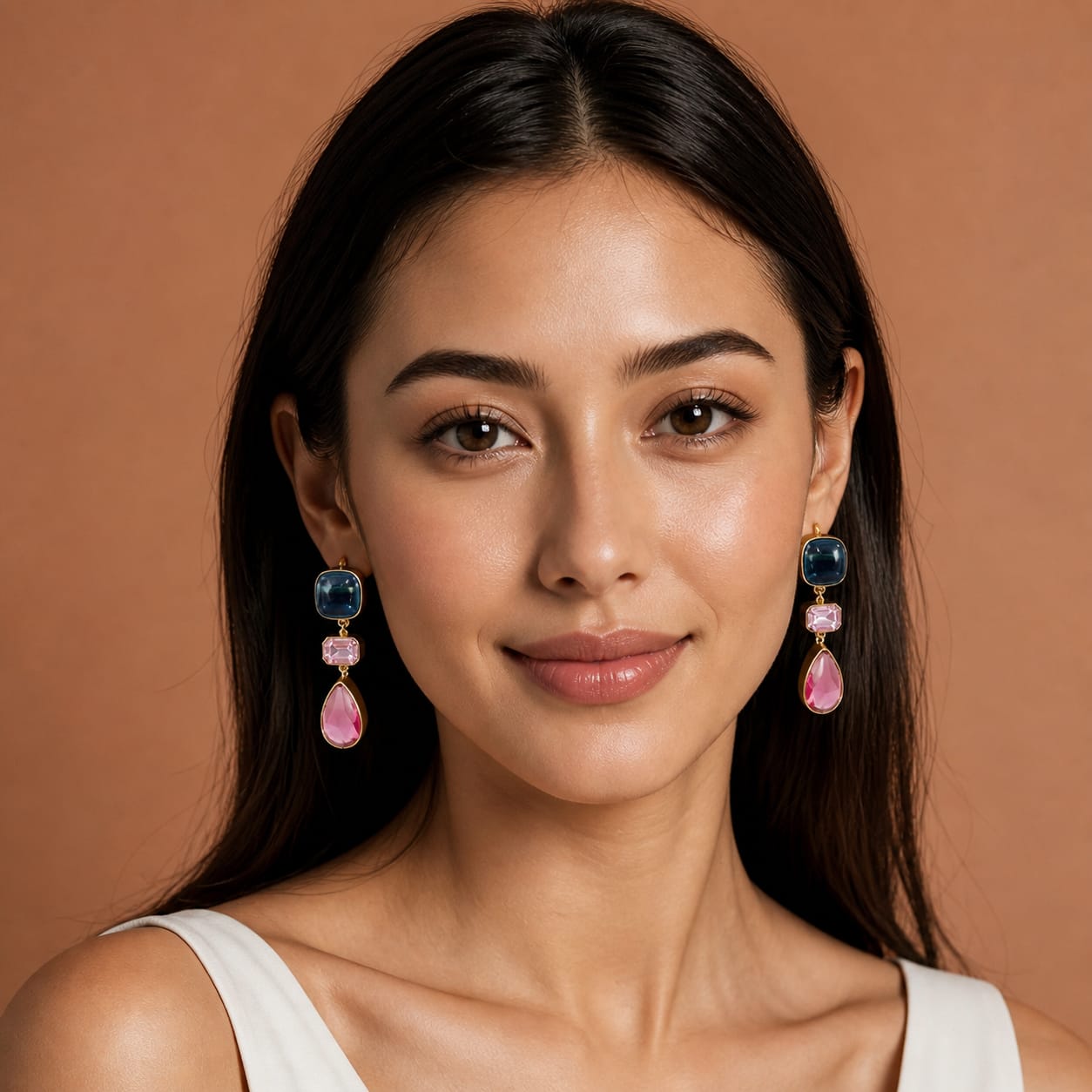 Chic Multicolour Teardrop Earring