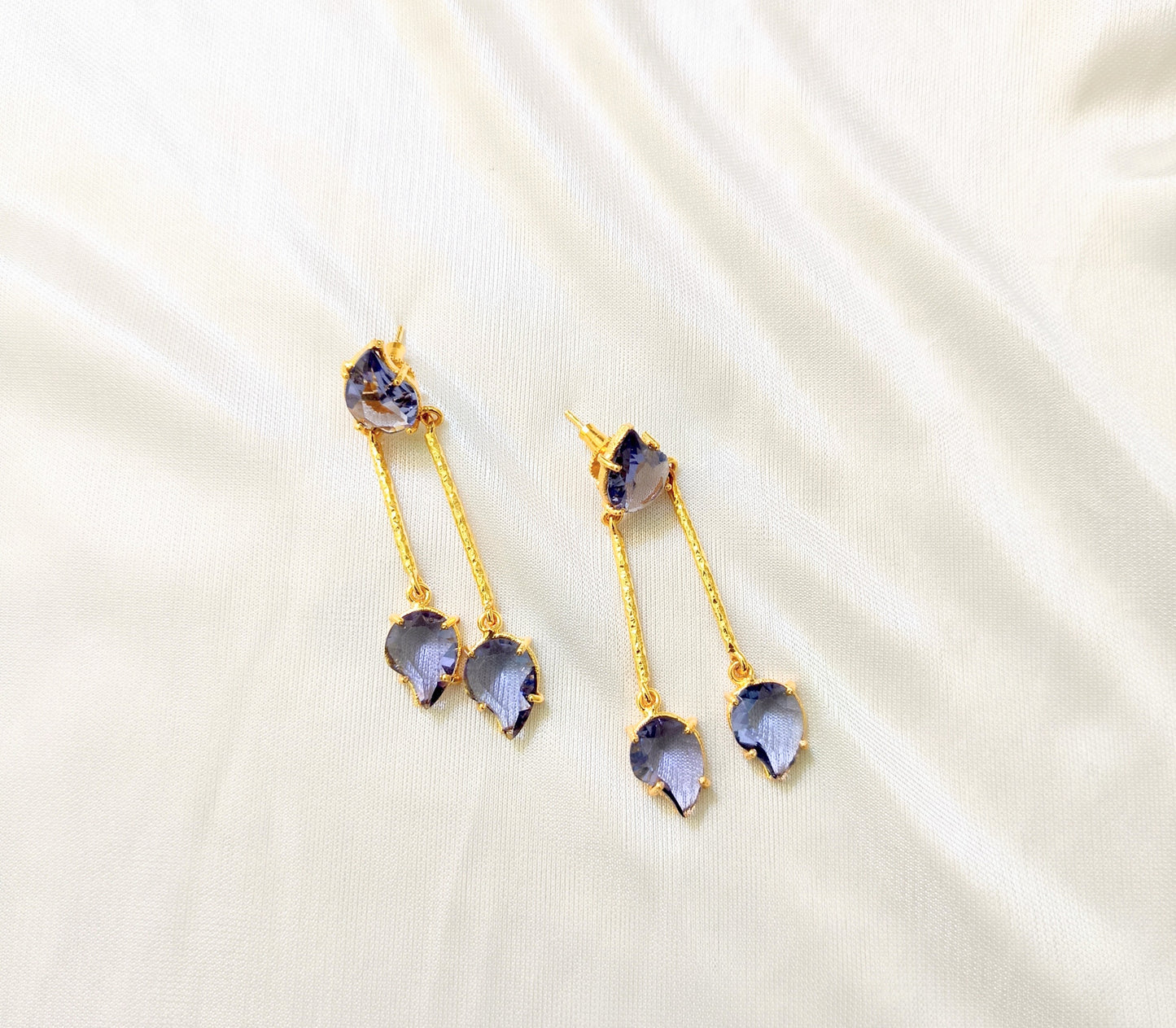 Aurora Purple Crystal Pendant Set