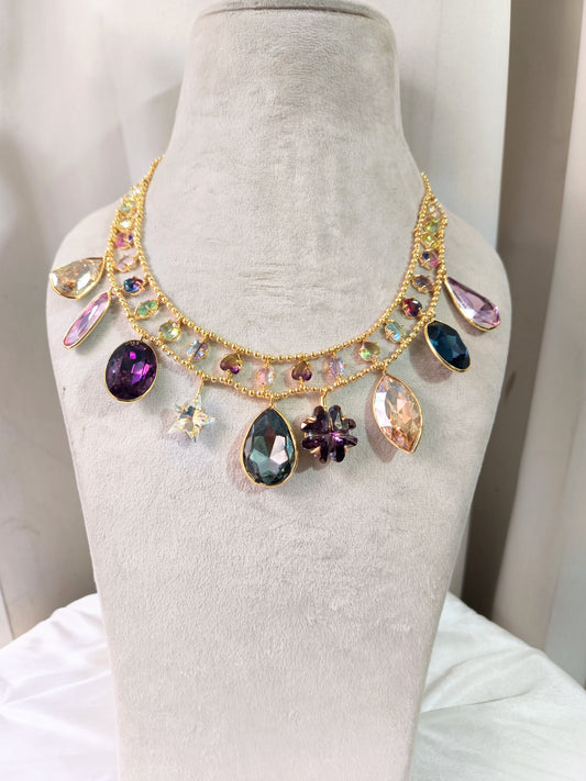 Aurora Charm Crystal Necklace