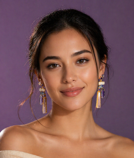 Boho Chic Gold Bar Earrings