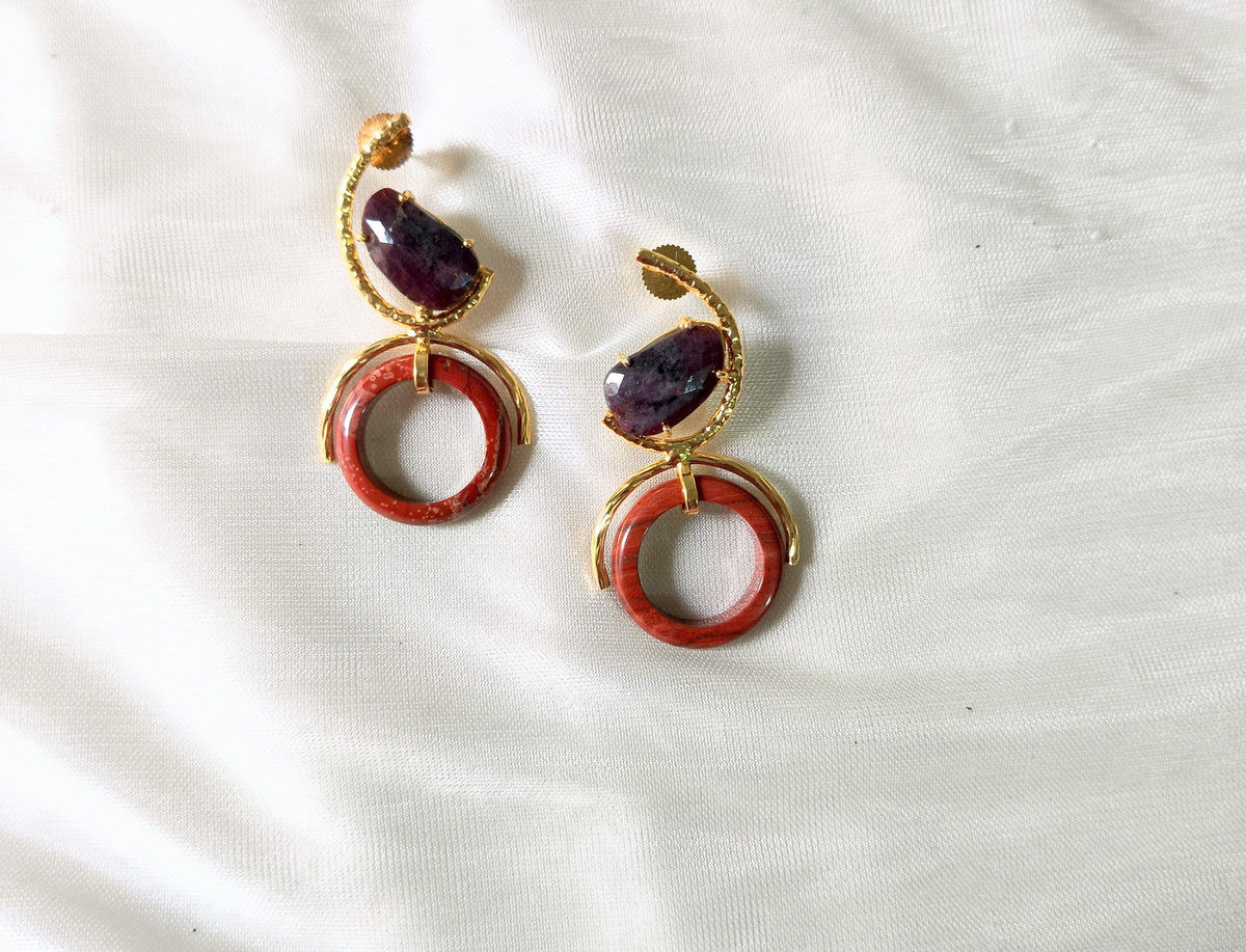 Celestial Crescent Statement Earrings