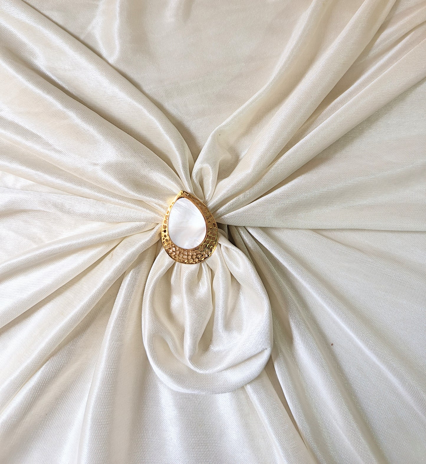 Luxury White Teardrop Statement Ring