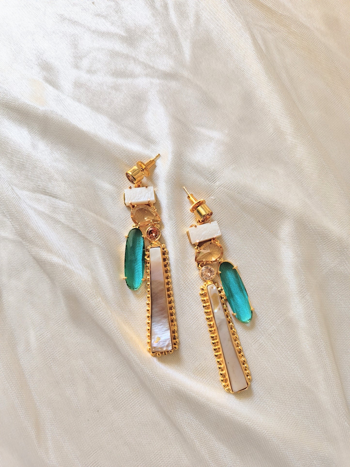 Boho Chic Gold Bar Earrings