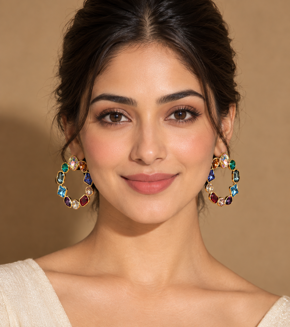 Premium Multicolor Gemstone Earring