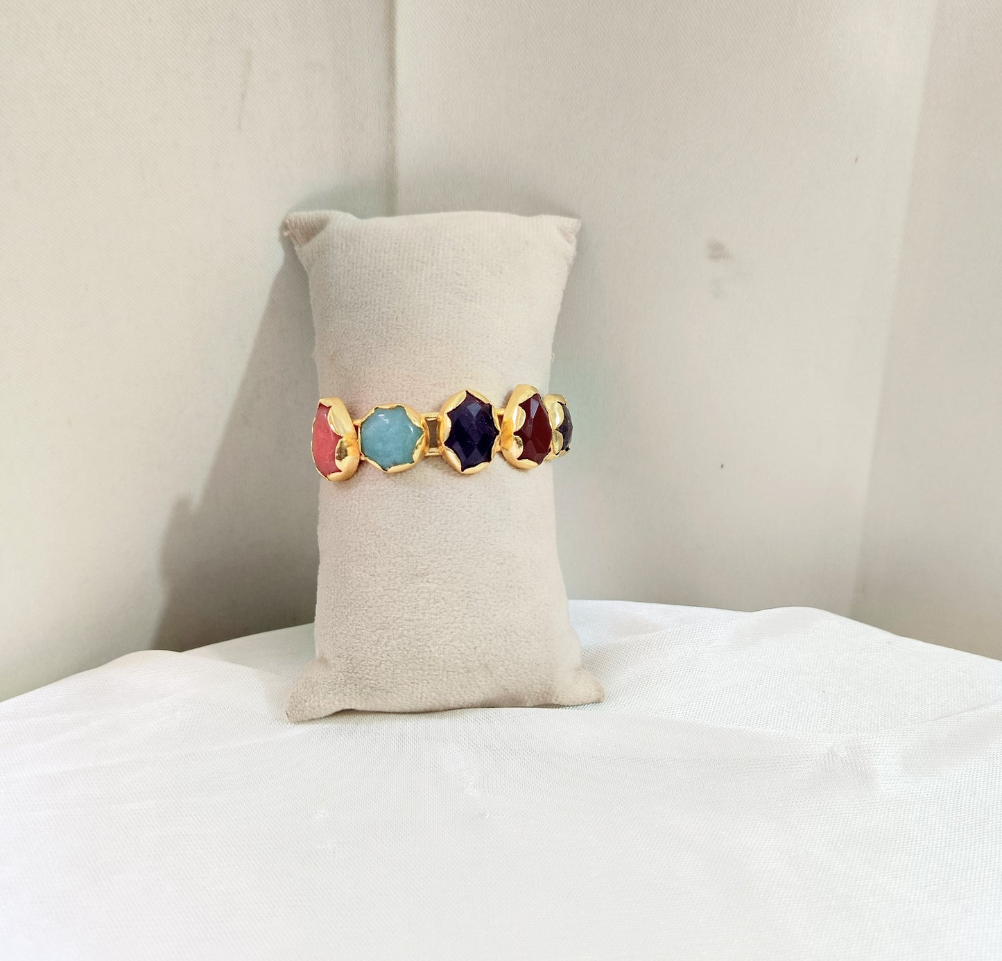 Natural Stone Statement Hand Cuff