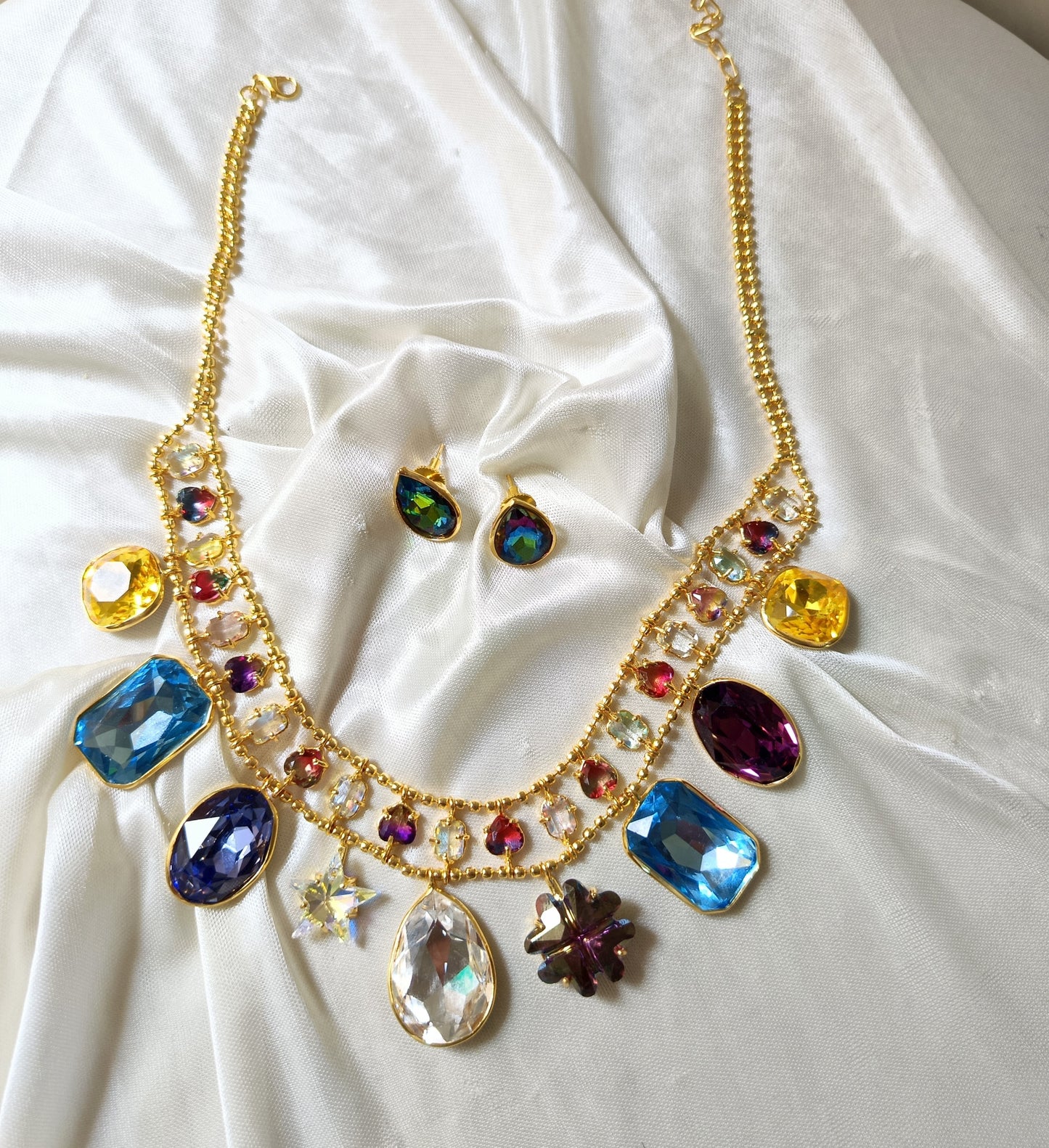 Aurora Charm Crystal Necklace