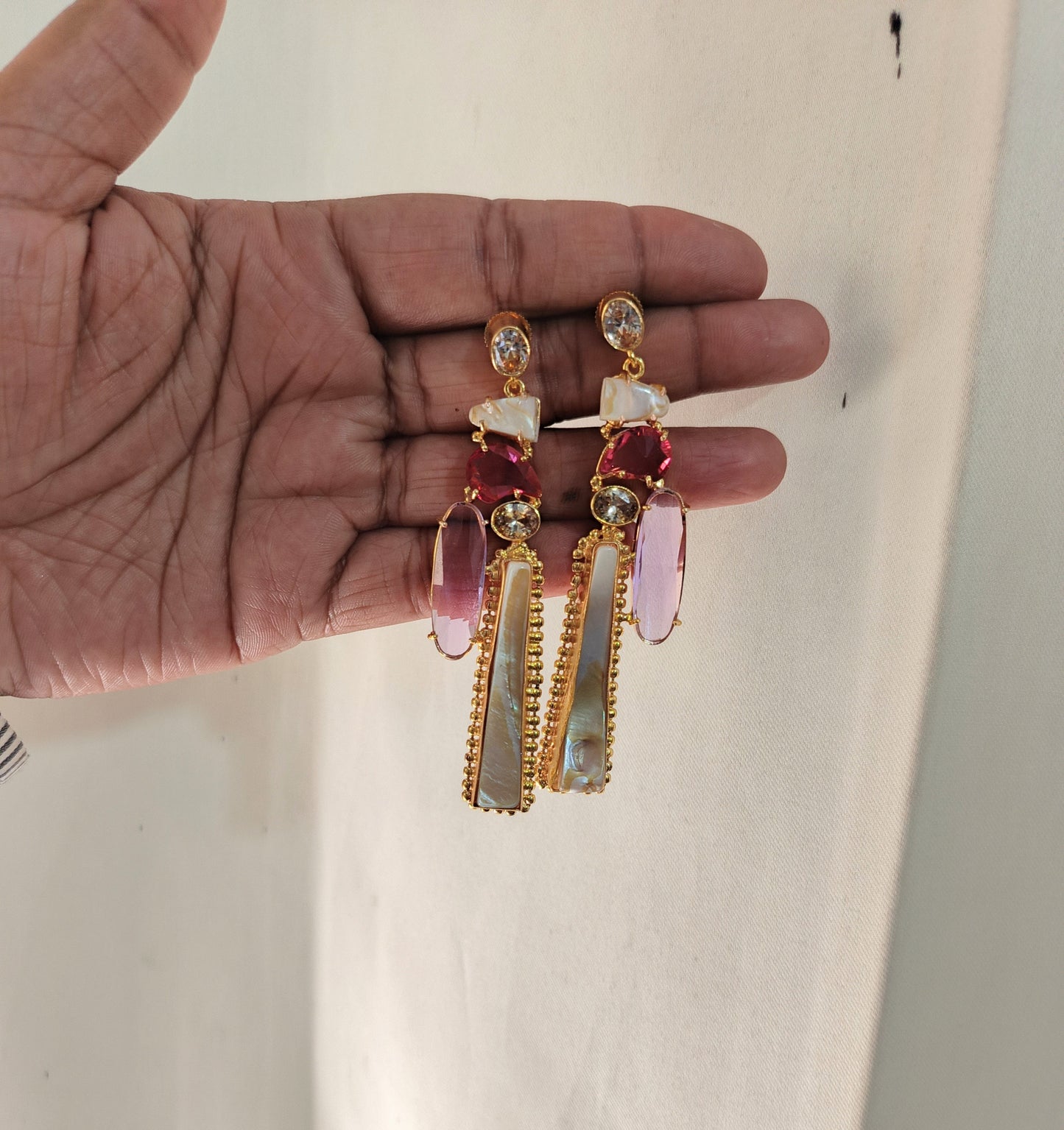 Boho Chic Gold Bar Earrings