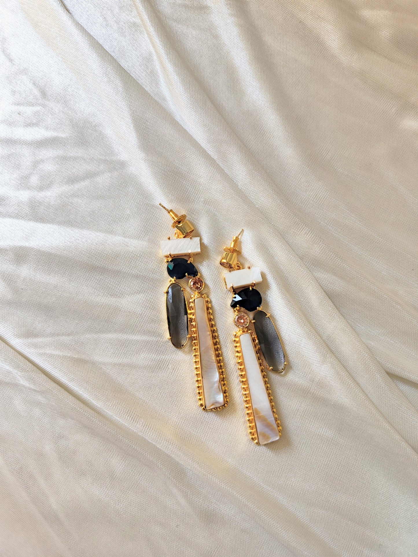 Boho Chic Gold Bar Earrings