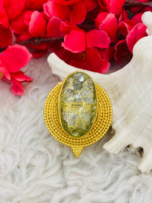 Forget Me Not Rutile Ring