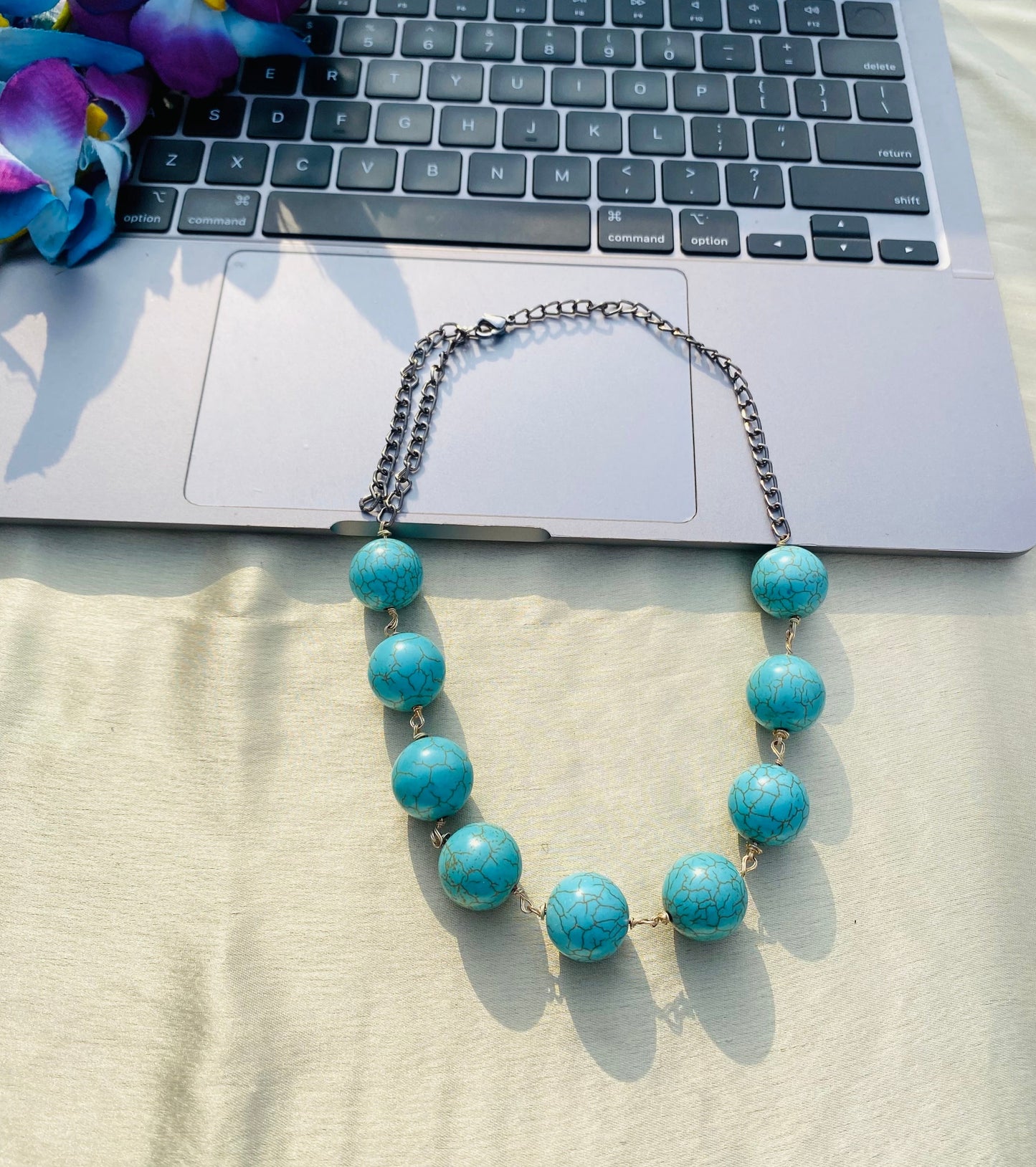 Turquoise Balls Necklace