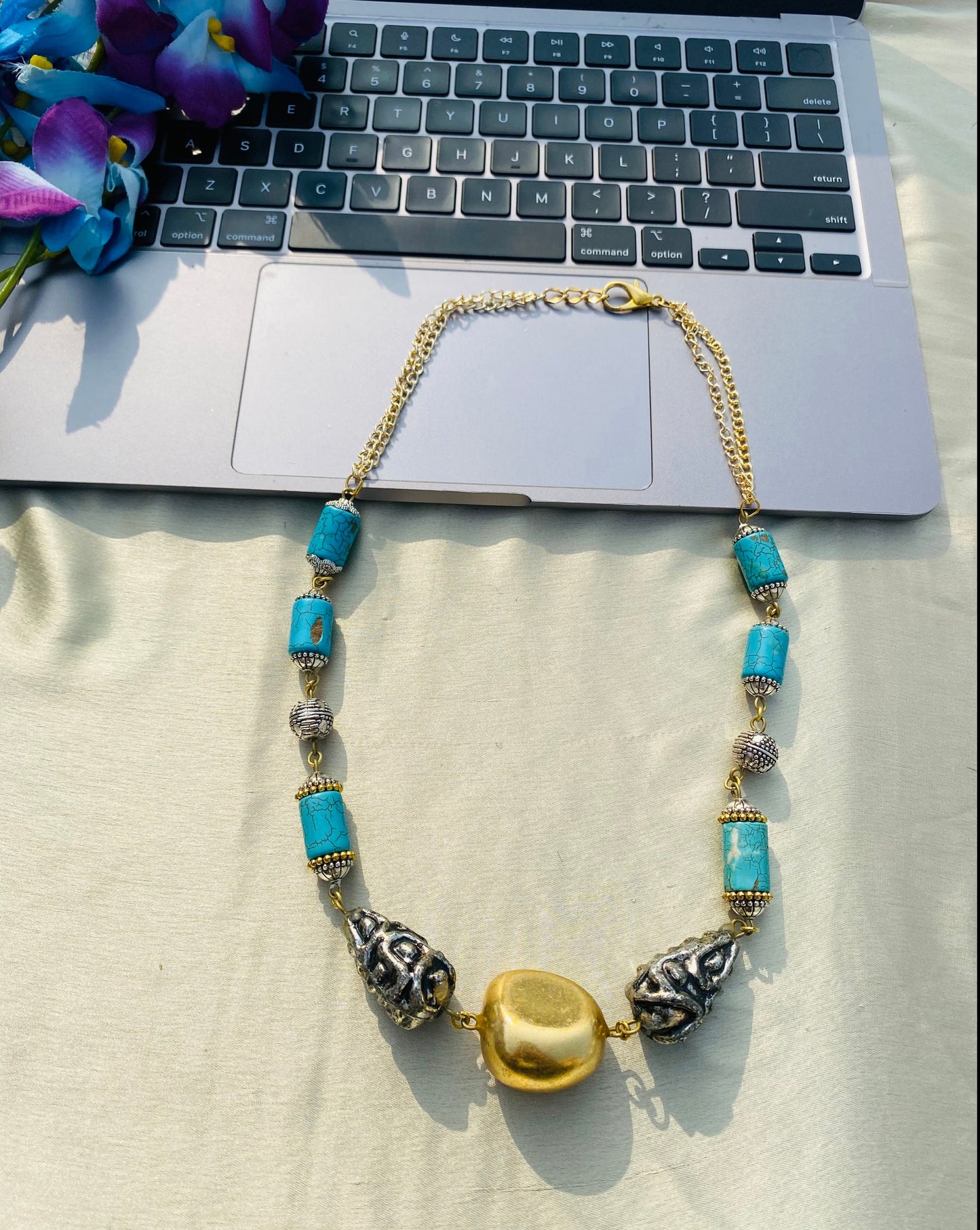 Touch Of Golden Ball Necklace