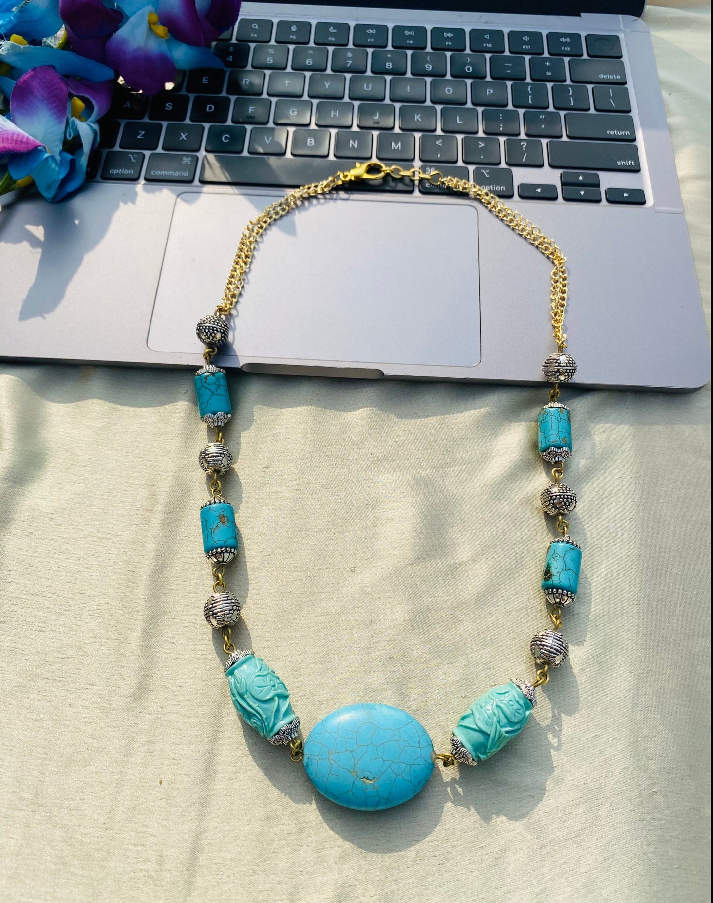 Dream Of Turquoise Beaded Necklace