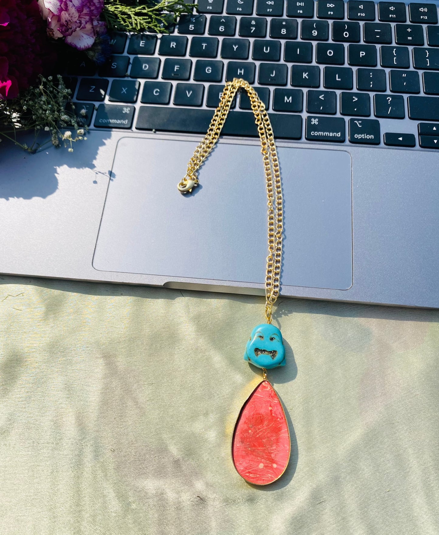 Face Of Turquoise Pendant