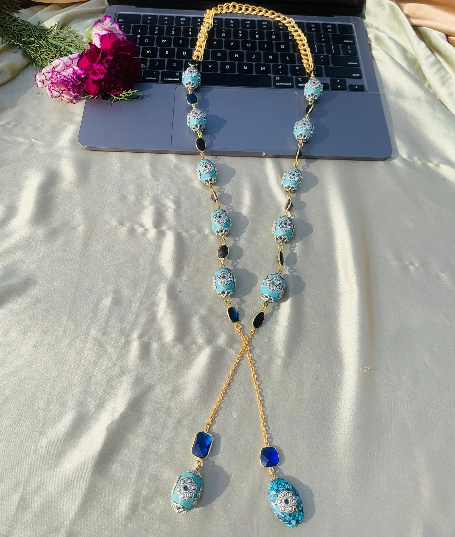 Wrap and Knot Turquoise Necklace