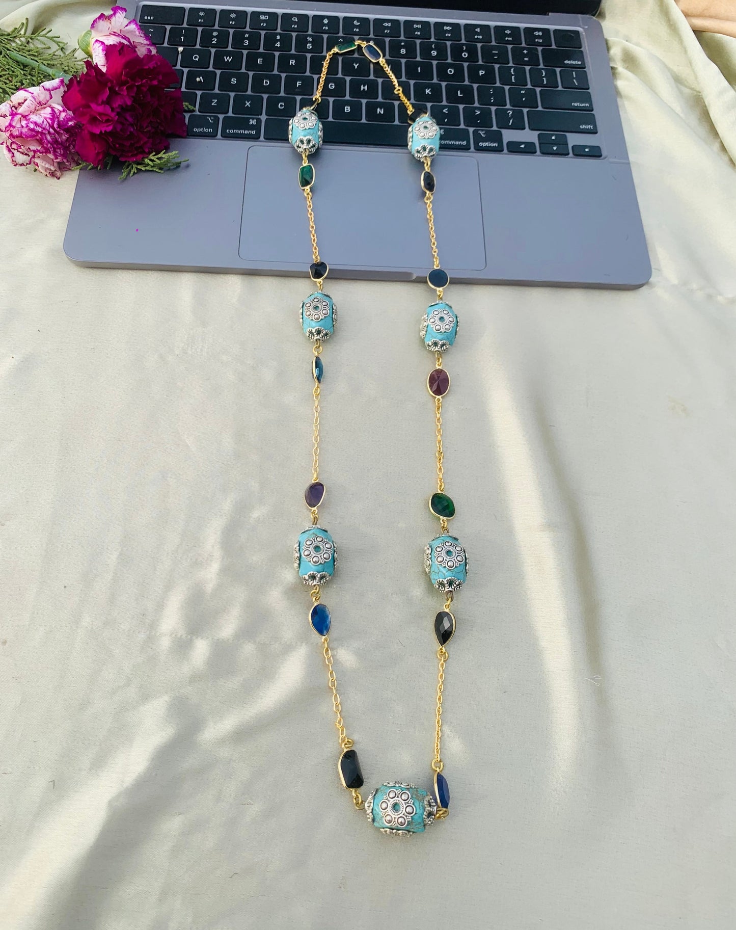Gift Of Time Turquoise Beaded Necklace