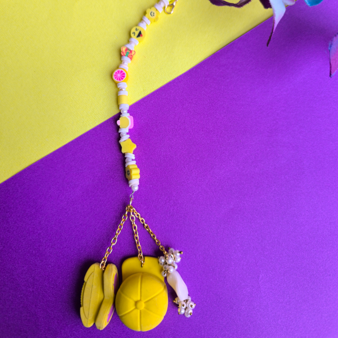 COLOURFUL BEADS WITH ERASER  TASSEL AND STONEBEADS