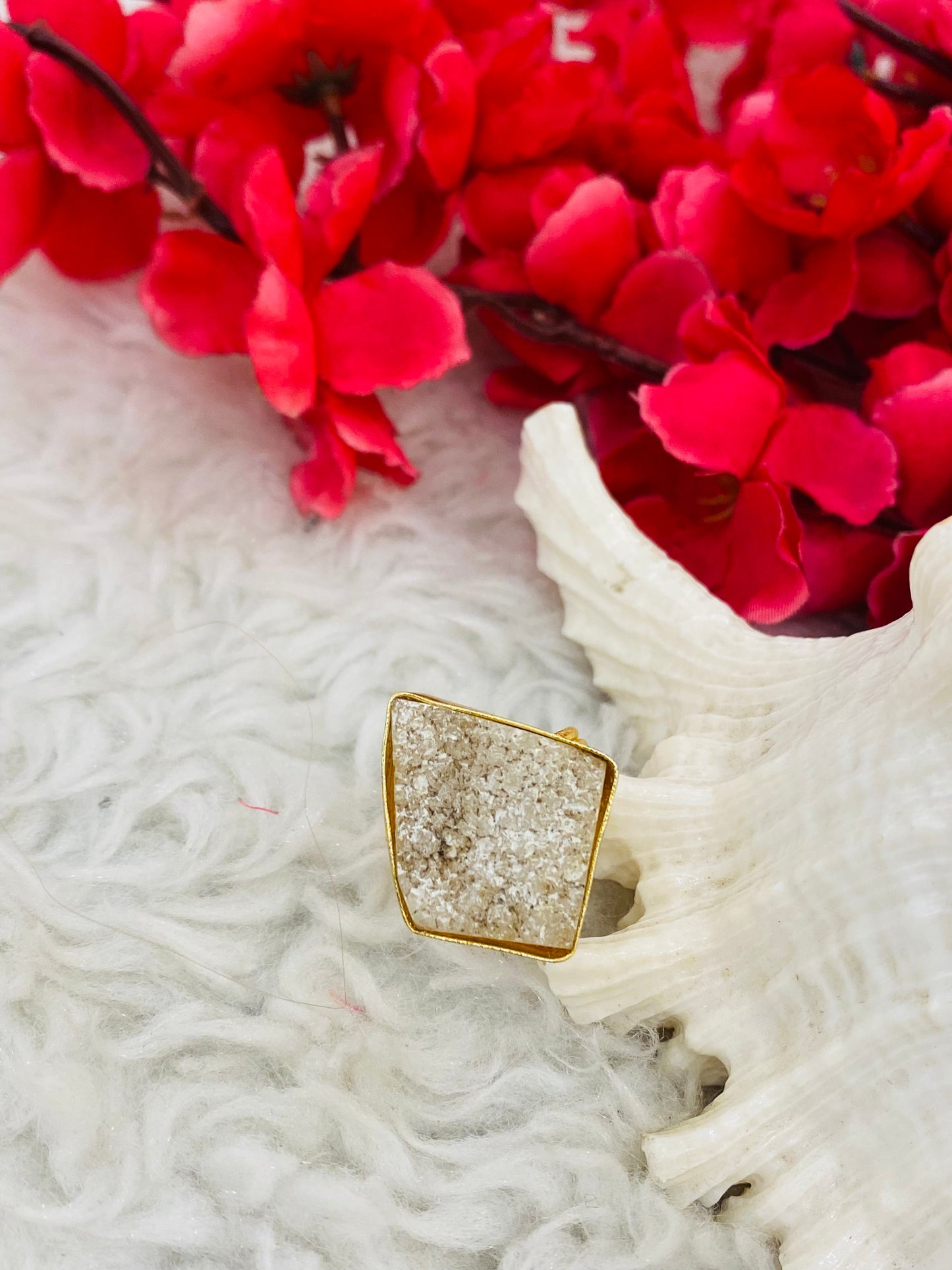 Druzy Kite Ring