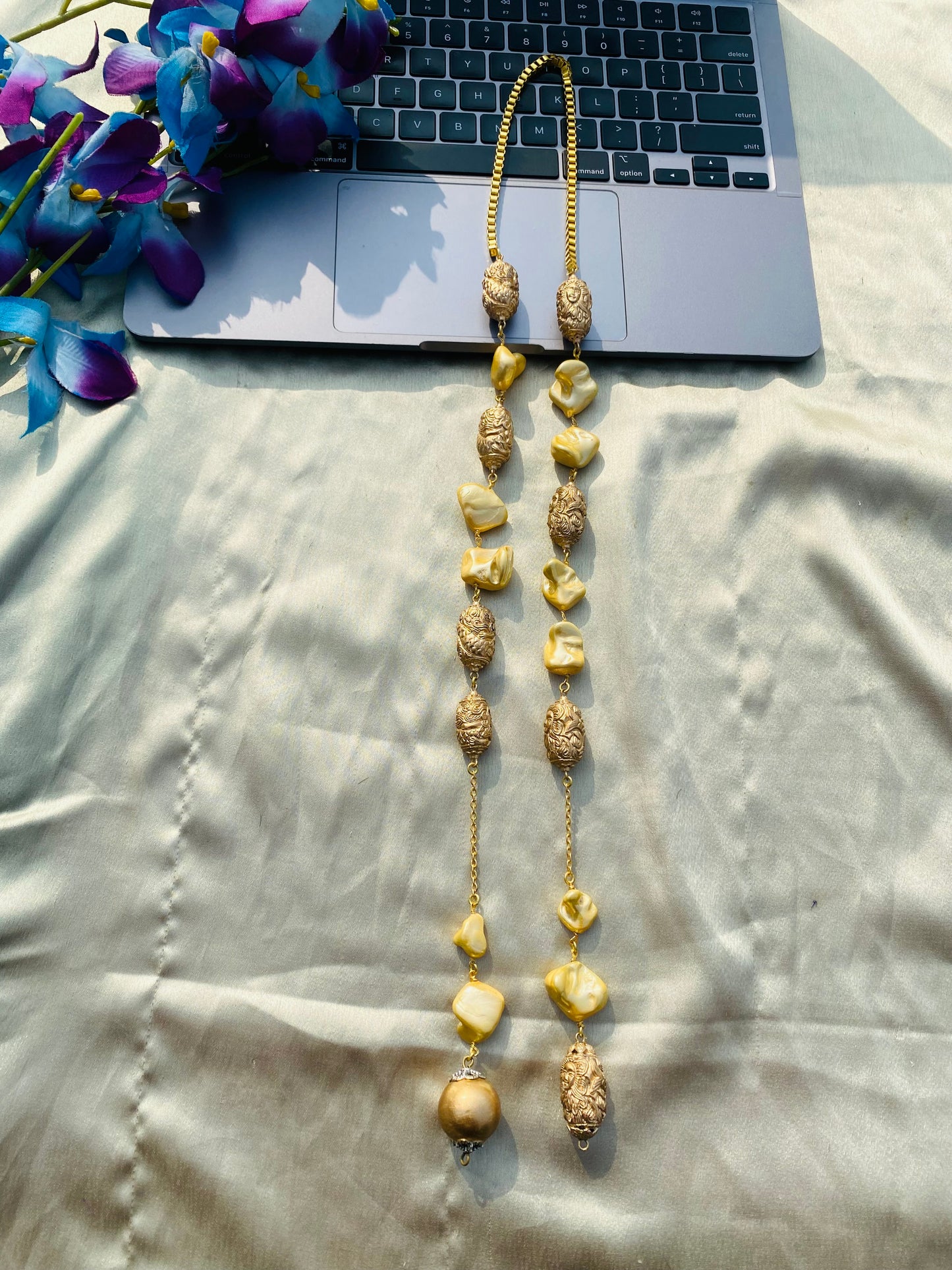 Golden Wrap and Knot Necklace
