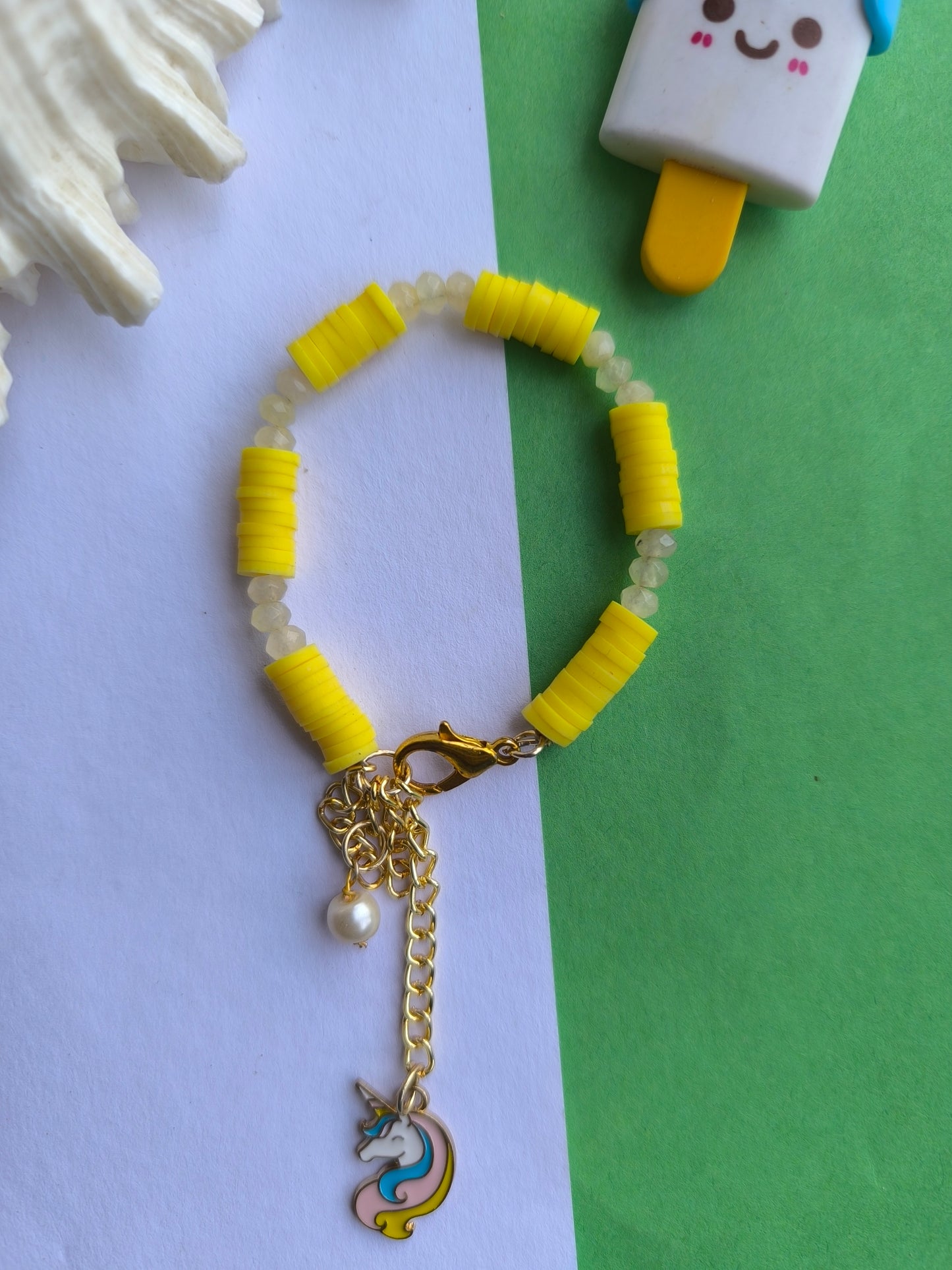 Yellow beads bracelet