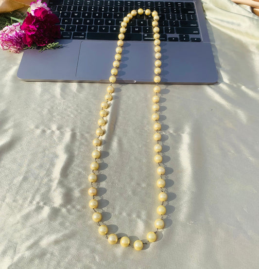 Enchanting Yellow Pearl Necklace