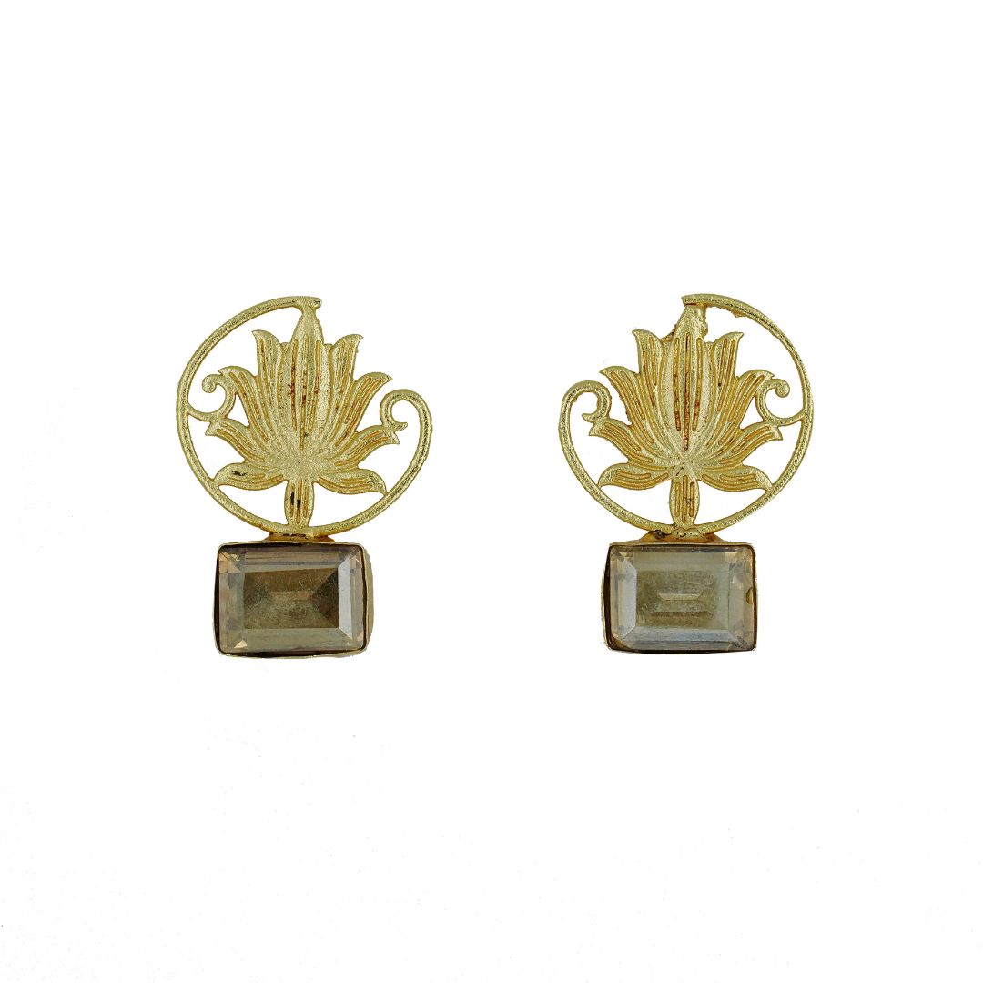 Lotus Glass Earrings